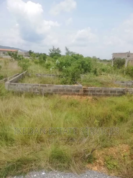 Land With 3 BDRM Foundation for Sale Dodowa Opata Junction-5